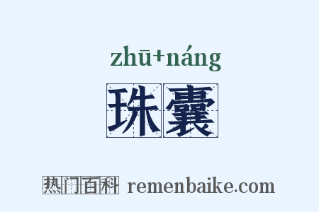 珠囊是什么意思的图片